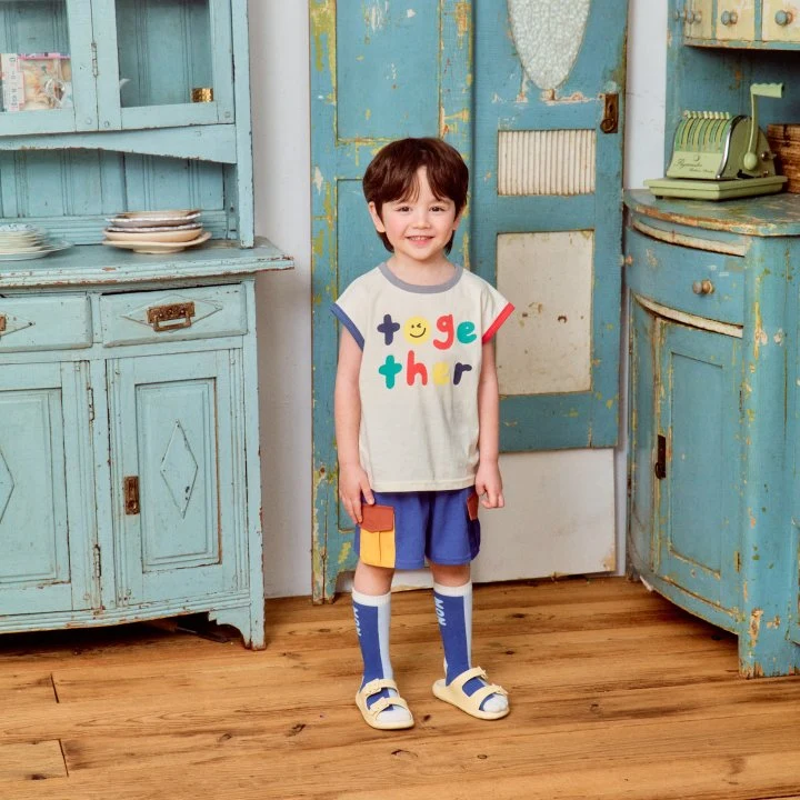 Firstblue - Korean Children Fashion - #fashionkids - Color Smile Sleeveless Tee - 3