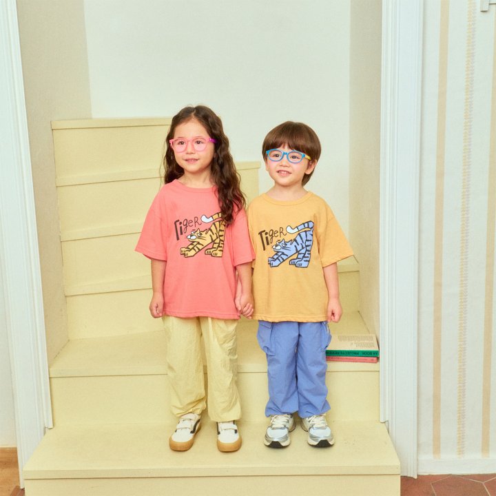 Firstblue - Korean Children Fashion - #fashionkids - Tiger Printed Tee - 8
