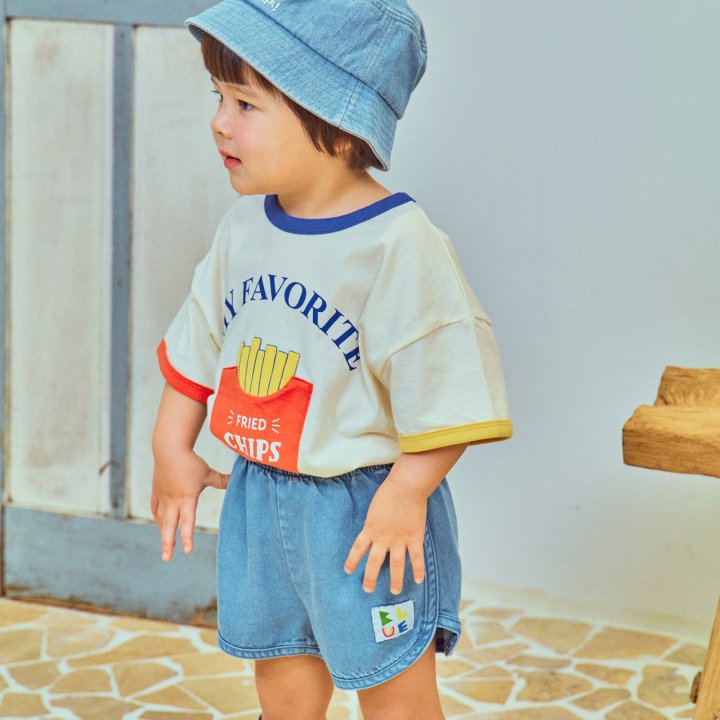 Firstblue - Korean Children Fashion - #fashionkids - Potato Chip Short Sleeve Tee - 6