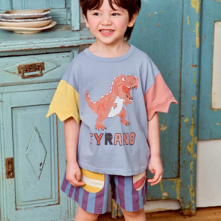 Firstblue - Korean Children Fashion - #fashionkids - Tyranno Short Sleeve Tee - 5