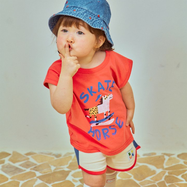 Firstblue - Korean Children Fashion - #kidsshorts - Skate Horse Sleeveless Tee - 5