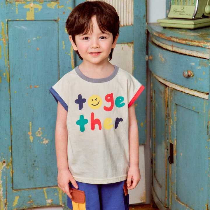 Firstblue - Korean Children Fashion - #kidsstore - Color Smile Sleeveless Tee - 5