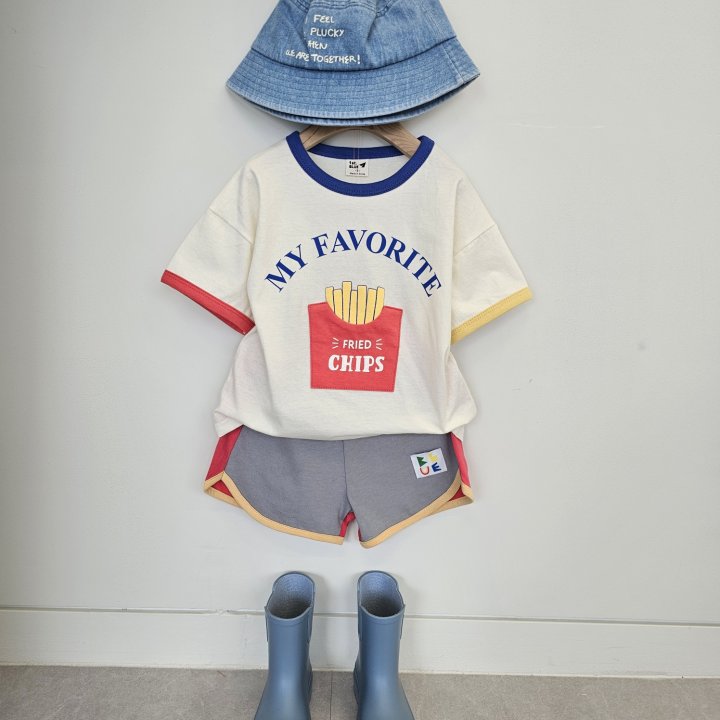 Firstblue - Korean Children Fashion - #kidsstore - Potato Chip Short Sleeve Tee - 8
