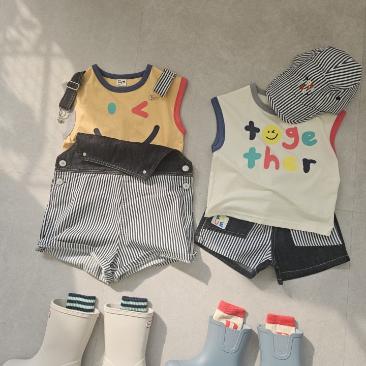 Firstblue - Korean Children Fashion - #kidzfashiontrend - Color Smile Sleeveless Tee - 6