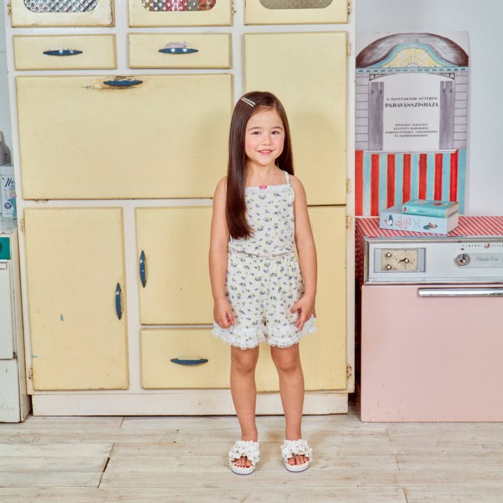 Firstblue - Korean Children Fashion - #kidsstore - Waffle Flower Sleeveless Tee - 4