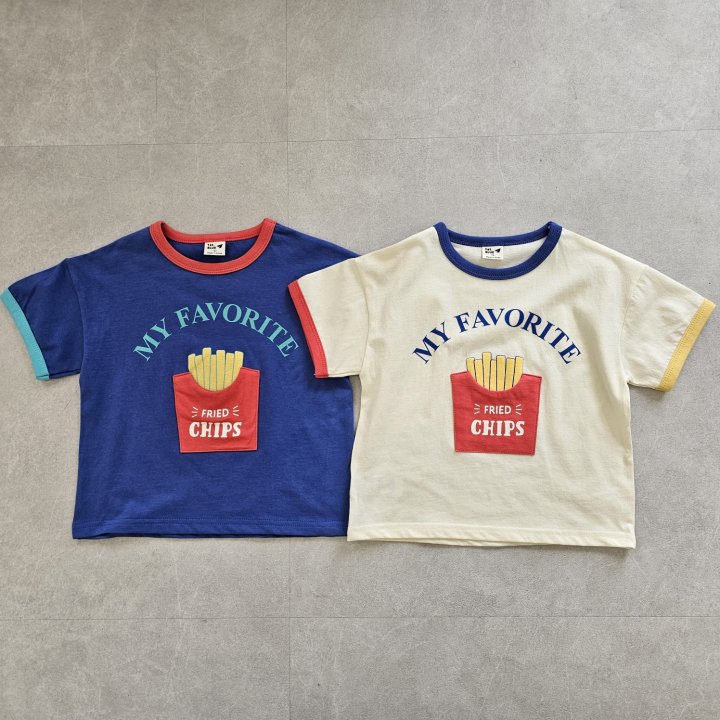 Firstblue - Korean Children Fashion - #kidzfashiontrend - Potato Chip Short Sleeve Tee - 9