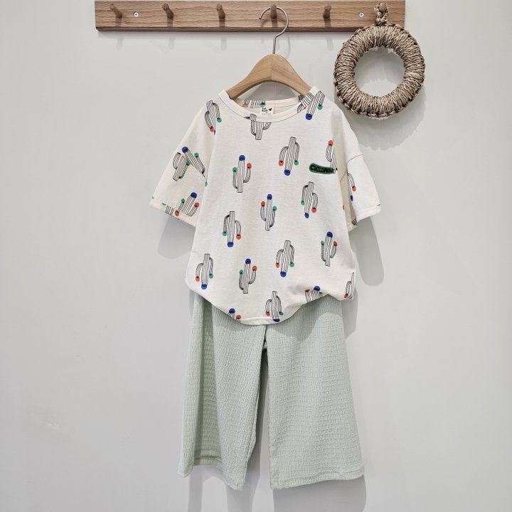 Firstblue - Korean Children Fashion - #kidzfashiontrend - Cactus Printed Short Sleeve Tee - 7