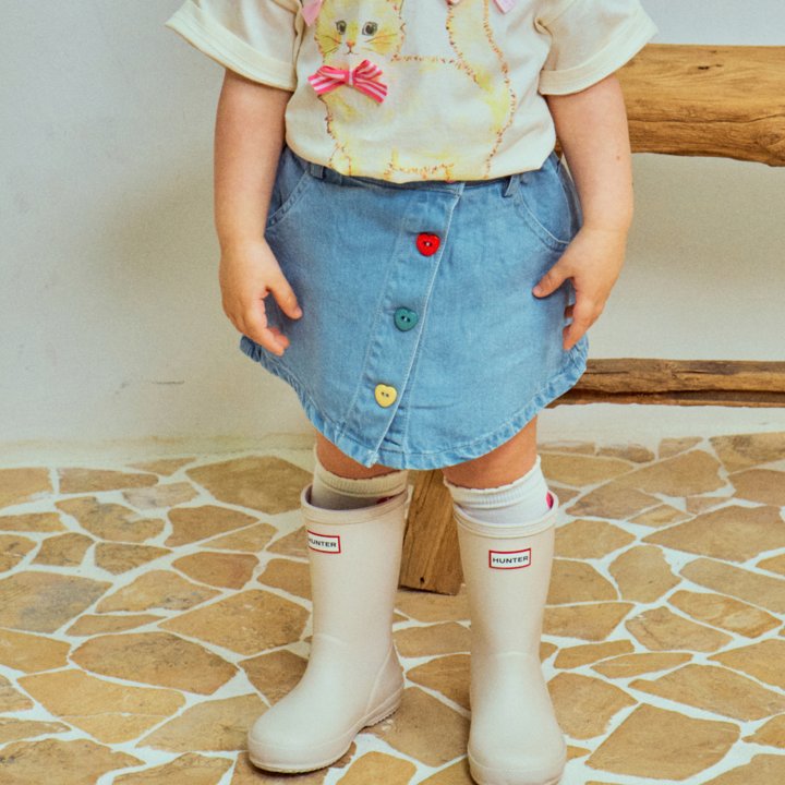 Firstblue - Korean Children Fashion - #kidzfashiontrend - Unbalanced Skirt Leggings - 3