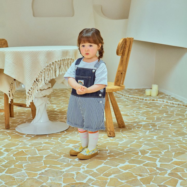 Firstblue - Korean Children Fashion - #kidzfashiontrend - Jeans Overalls Shorts - 2