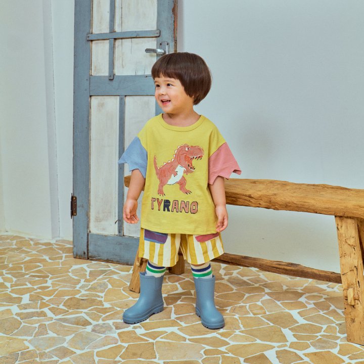 Firstblue - Korean Children Fashion - #littlefashionista - Tyranno Short Sleeve Tee - 10