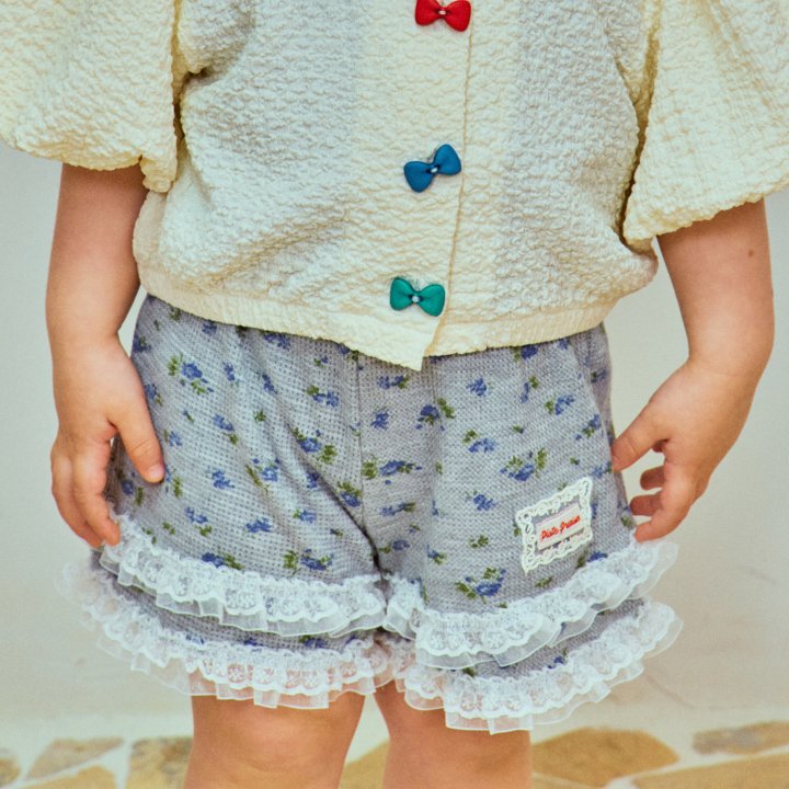 Firstblue - Korean Children Fashion - #littlefashionista - Waffle Flower Pants - 9