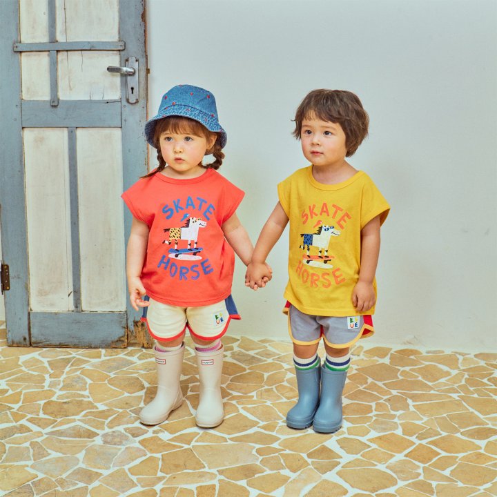 Firstblue - Korean Children Fashion - #magicofchildhood - Skate Horse Sleeveless Tee - 10