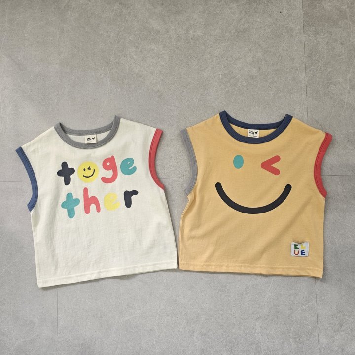 Firstblue - Korean Children Fashion - #magicofchildhood - Color Smile Sleeveless Tee - 9