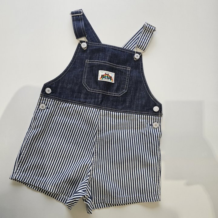 Firstblue - Korean Children Fashion - #magicofchildhood - Jeans Overalls Shorts - 5