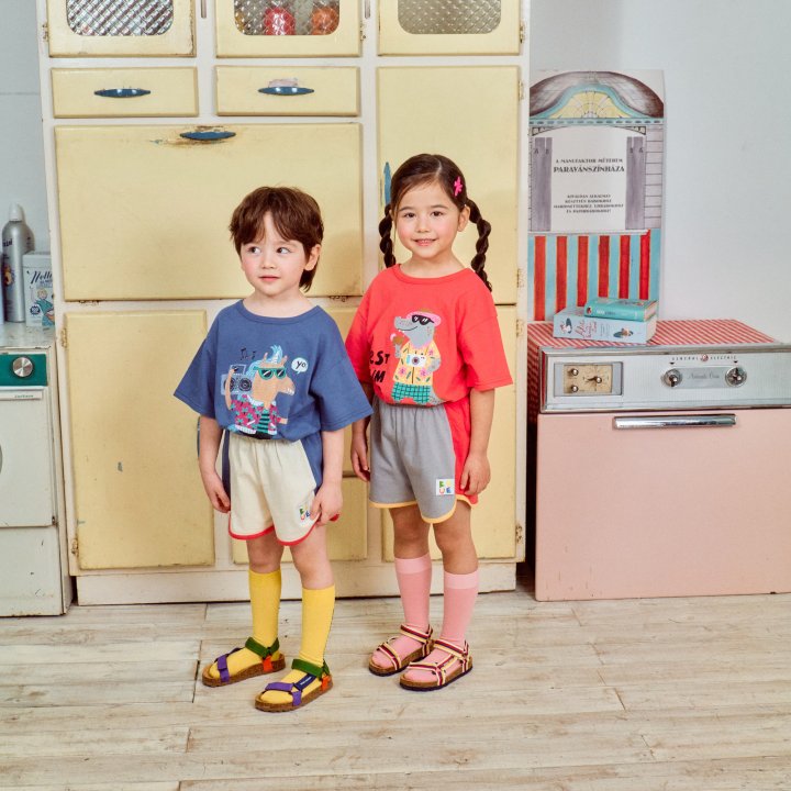 Firstblue - Korean Children Fashion - #magicofchildhood - Vacation Animal Short Sleeve Tee - 4