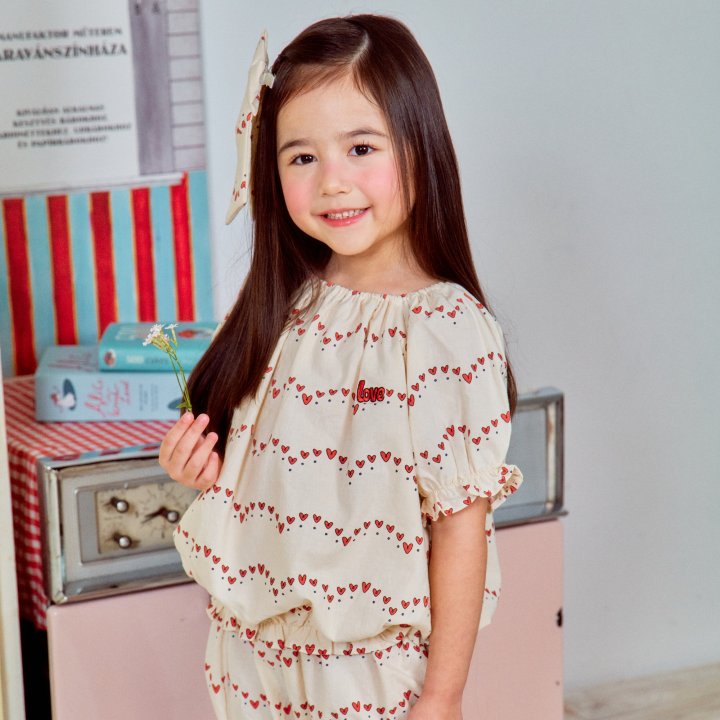 Firstblue - Korean Children Fashion - #minifashionista - Heart Blouse - 6