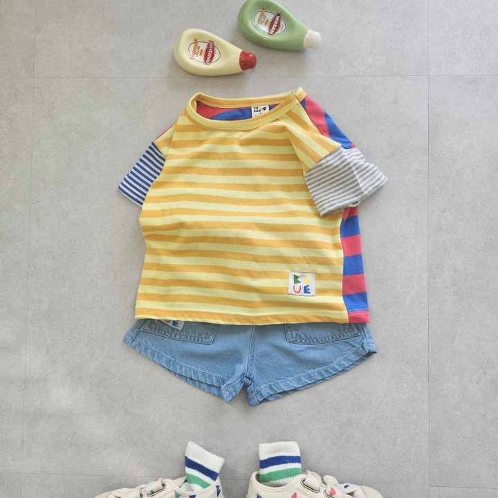 Firstblue - Korean Children Fashion - #prettylittlegirls - Stripe Raglan Short Sleeve Tee - 8