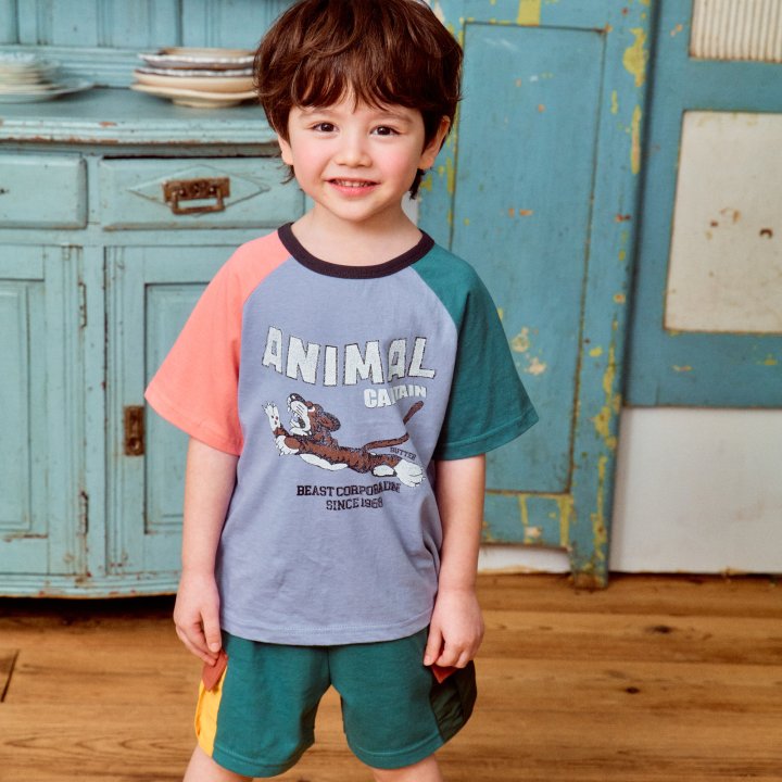 Firstblue - Korean Children Fashion - #prettylittlegirls - Captain Tiger Tee - 6