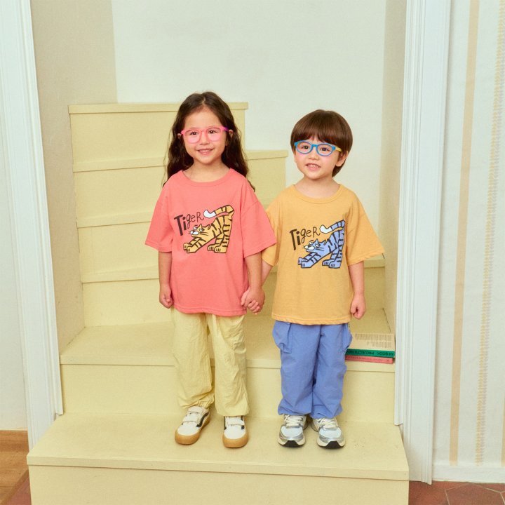 Firstblue - Korean Children Fashion - #prettylittlegirls - Tiger Printed Tee - 2