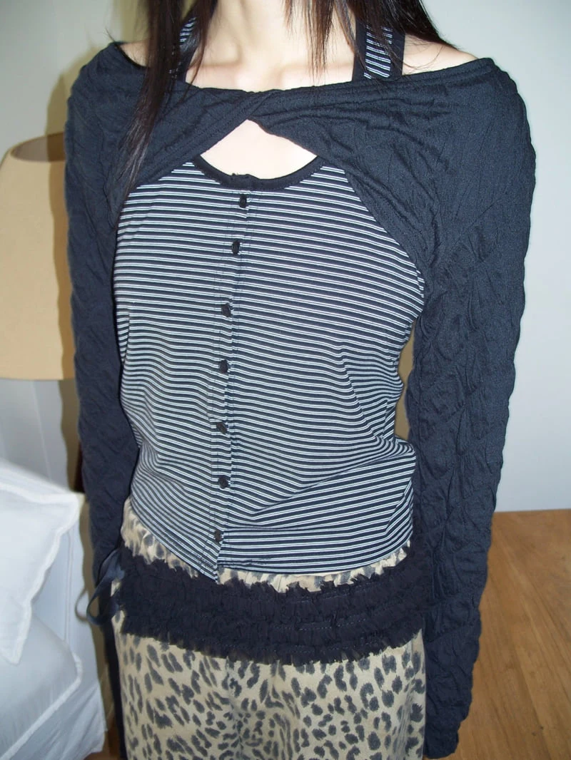 Flash - Korean Women Fashion - #momslook - Double Holter Sleeveless Long Tee - 7