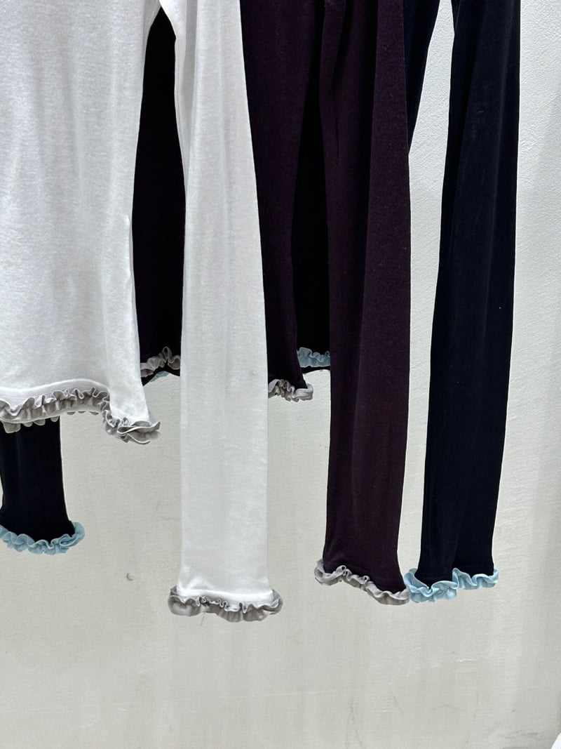 Flash - Korean Women Fashion - #momslook - Aki Frill Tee - 3