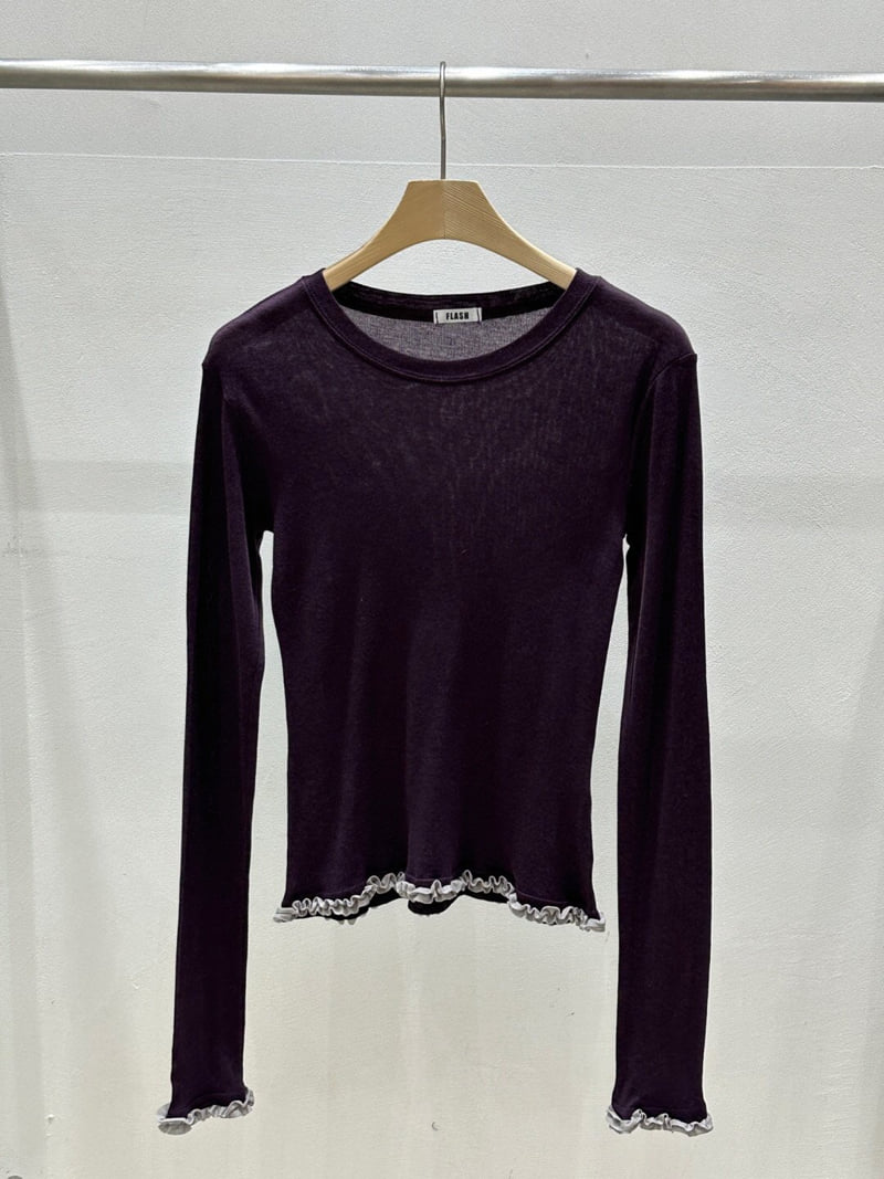 Flash - Korean Women Fashion - #momslook - Aki Frill Tee - 5