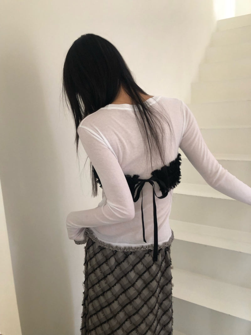 Flash - Korean Women Fashion - #momslook - Aki Frill Tee - 8