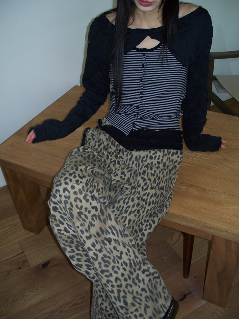 Flash - Korean Women Fashion - #womensfashion - Jenny Leopard Pants - 4