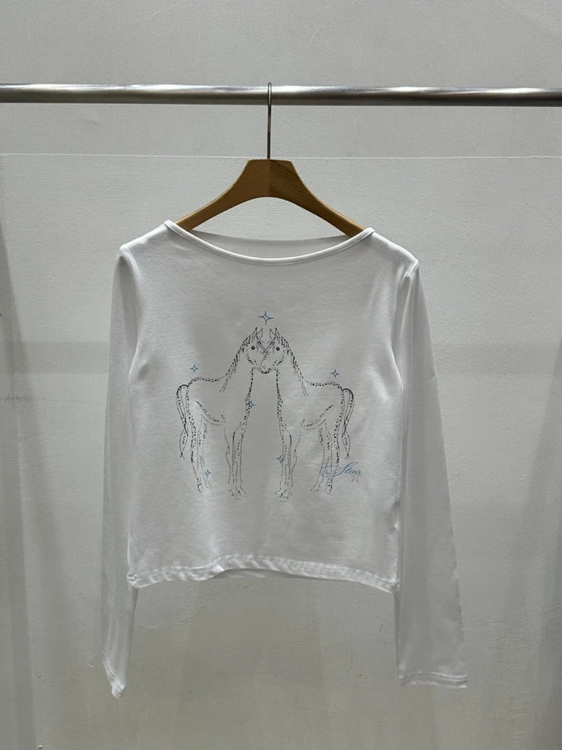 Flash - Korean Women Fashion - #momslook - Horse Tee - 2