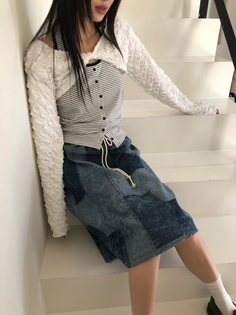 Flash - Korean Women Fashion - #womensfashion - Block Bolero - 11