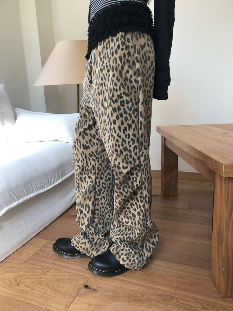 Flash - Korean Women Fashion - #womensfashion - Jenny Leopard Pants - 5