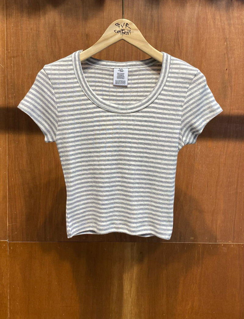 Gavara Market - Korean Women Fashion - #momslook - BB Eyelet Short Sleeve Tee - 3