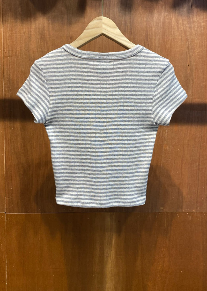 Gavara Market - Korean Women Fashion - #momslook - BB Eyelet Short Sleeve Tee - 7