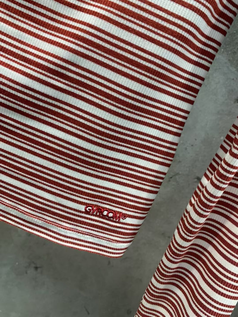 Gavara Market - Korean Women Fashion - #momslook - Serin Stripe Long Sleeve Tee - 7