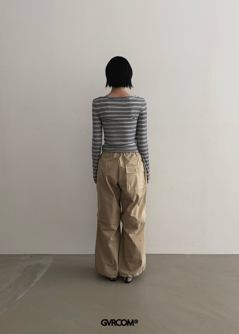 Gavara Market - Korean Women Fashion - #pursuepretty - Serin Stripe Long Sleeve Tee - 12
