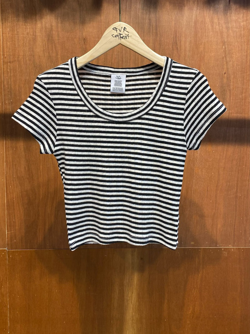 Gavara Market - Korean Women Fashion - #womensfashion - BB Eyelet Short Sleeve Tee - 2