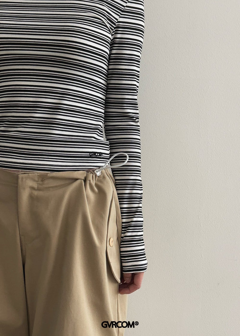 Gavara Market - Korean Women Fashion - #womensfashion - Serin Stripe Long Sleeve Tee - 9