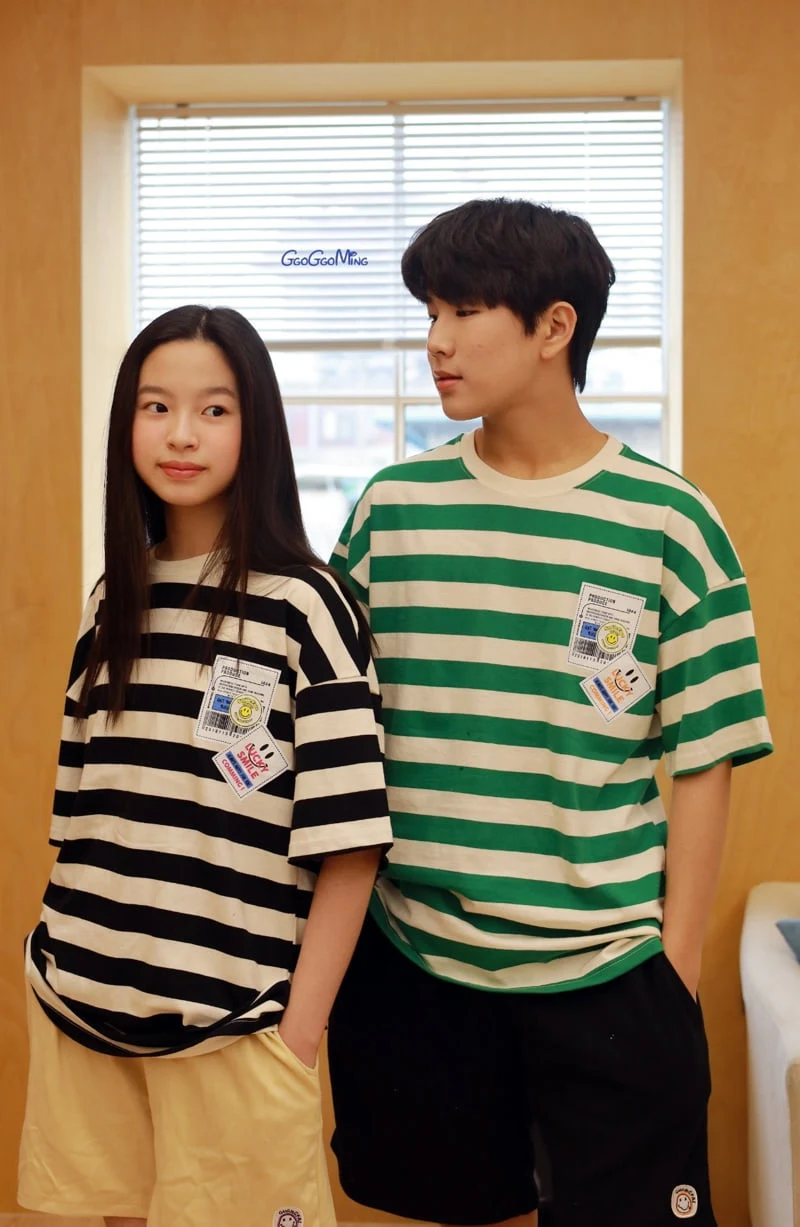 Ggoggoming - Korean Children Fashion - #kidsstore - Striped Short Sleeve Tee