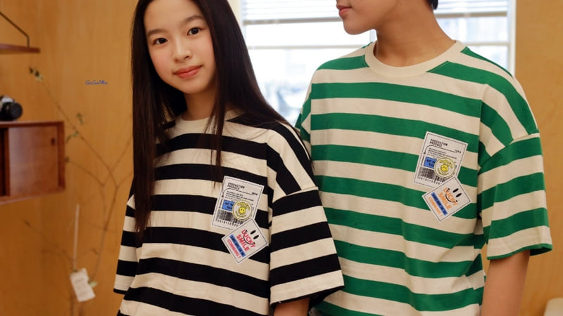 Ggoggoming - Korean Children Fashion - #prettylittlegirls - Striped Short Sleeve Tee - 7
