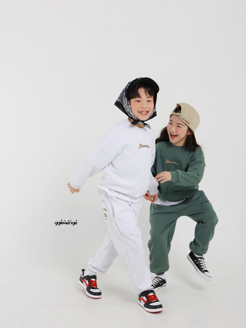 Ggomenge - Korean Children Fashion - #Kfashion4kids - Adventure Top Bottom Set - 4