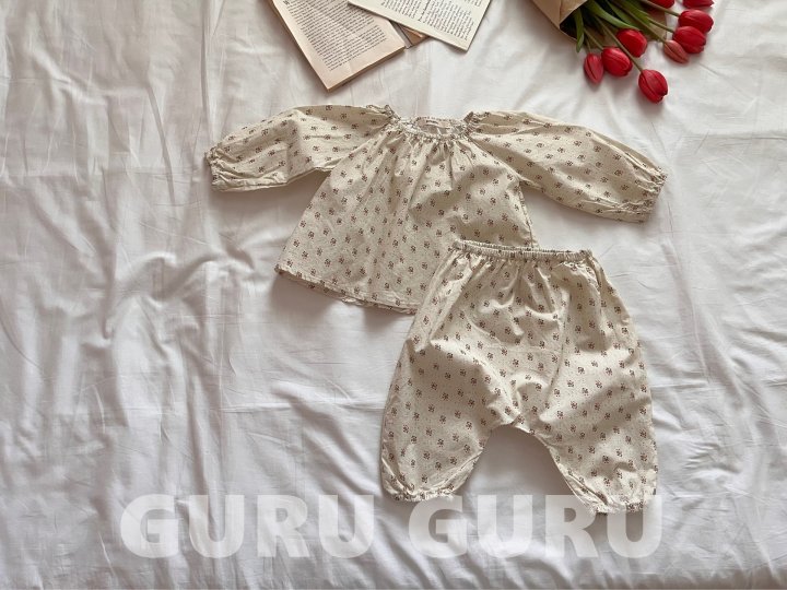 Guru Guru - Korean Baby Fashion - #babyboutique - Flora Set