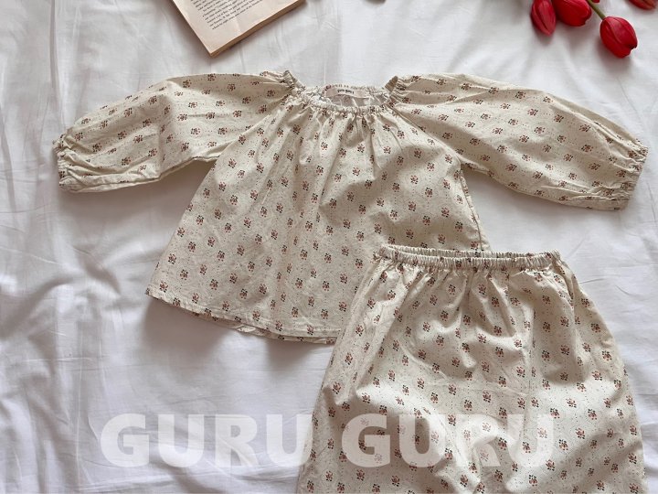 Guru Guru - Korean Baby Fashion - #babyboutiqueclothing - Flora Set - 2