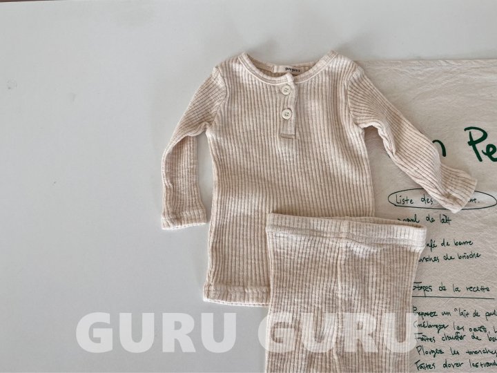 Guru Guru - Korean Baby Fashion - #babyfashion - Modal Set - 2