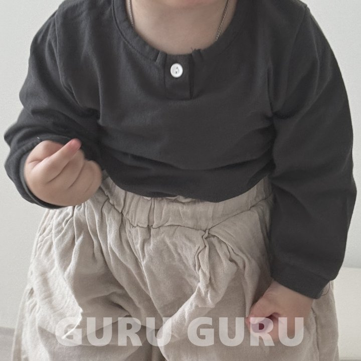 Guru Guru - Korean Baby Fashion - #onlinebabyshop - Button Tee - 6