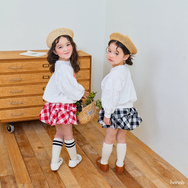 Hanab - Korean Children Fashion - #childofig - Check Love Skirt Set