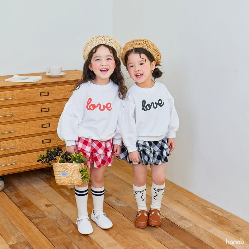 Hanab - Korean Children Fashion - #childrensboutique - Check Love Skirt Set - 2