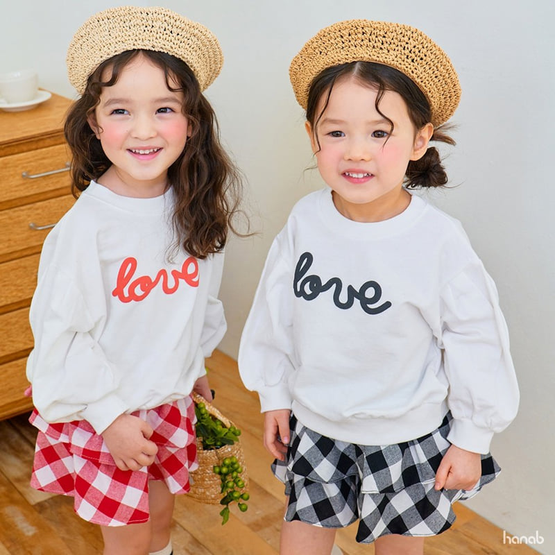 Hanab - Korean Children Fashion - #designkidswear - Check Love Skirt Set - 3