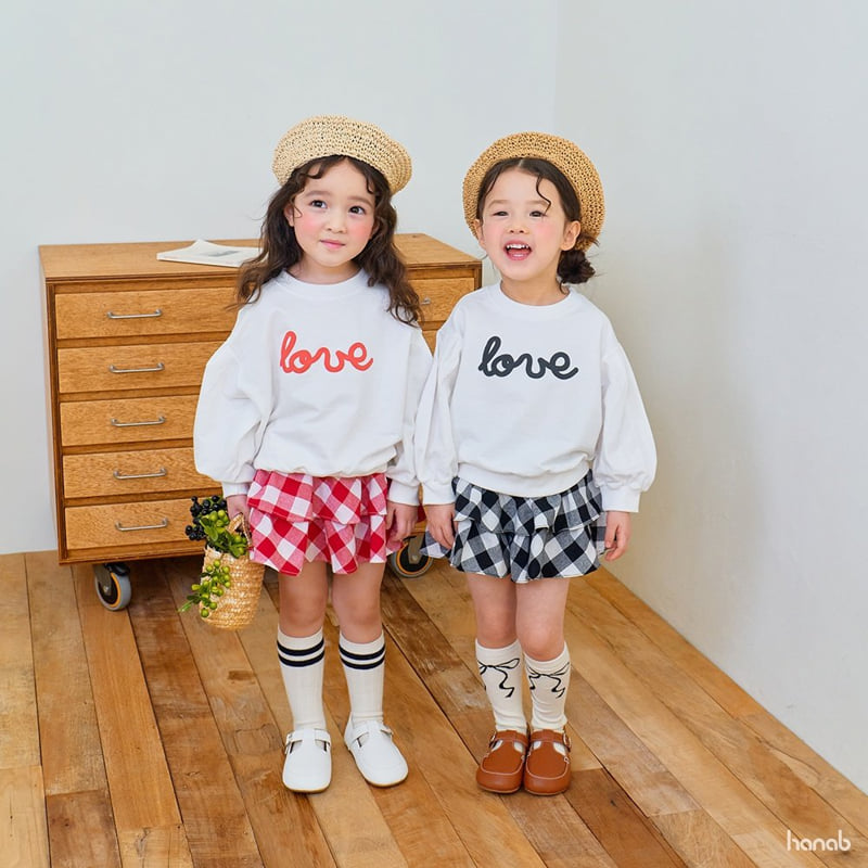 Hanab - Korean Children Fashion - #designkidswear - Check Love Skirt Set - 4