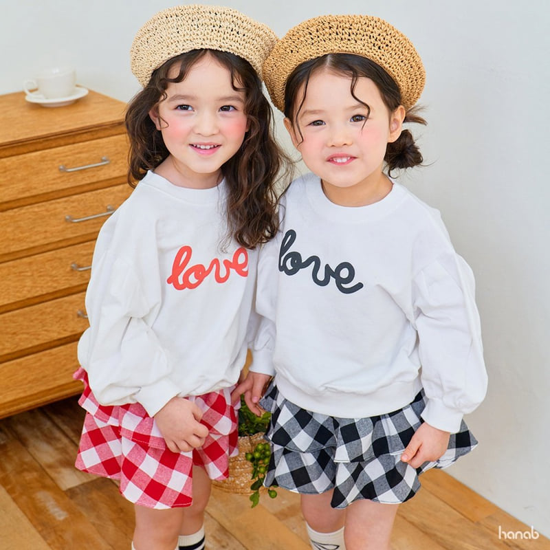 Hanab - Korean Children Fashion - #fashionkids - Check Love Skirt Set - 5