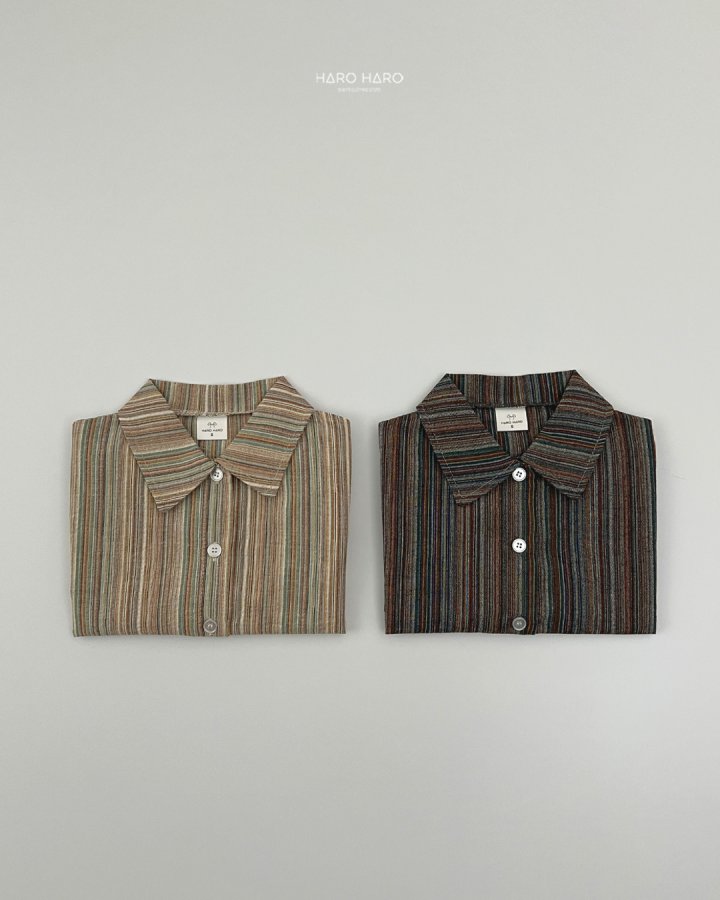 Haro Haro - Korean Children Fashion - #Kfashion4kids - Bell Stripe Short Sleeve Shirt - 8